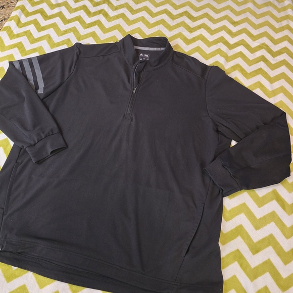 Adidas Black Quarter-zip Long Sleeve Shirt Size: XXL - Picture 2 of 7
